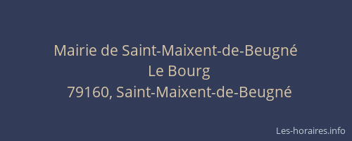 Mairie de Saint-Maixent-de-Beugn&eacute;