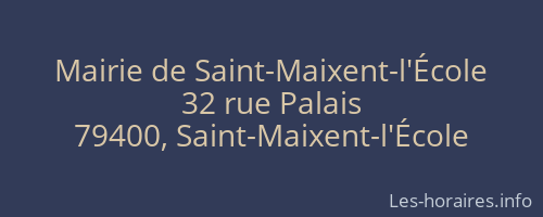 Mairie de Saint-Maixent-l'École