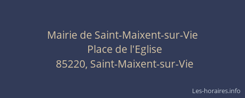 Mairie de Saint-Maixent-sur-Vie