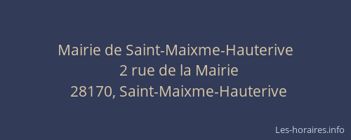 Mairie de Saint-Maixme-Hauterive