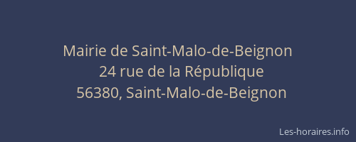 Mairie de Saint-Malo-de-Beignon
