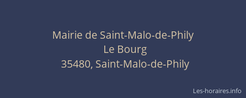 Mairie de Saint-Malo-de-Phily