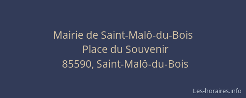 Mairie de Saint-Malô-du-Bois
