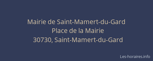 Mairie de Saint-Mamert-du-Gard