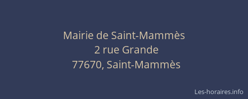 Mairie de Saint-Mammès