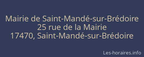 Mairie de Saint-Mandé-sur-Brédoire