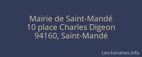Mairie de Saint-Mandé