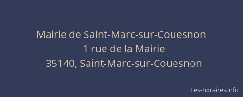 Mairie de Saint-Marc-sur-Couesnon