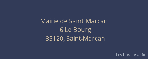 Mairie de Saint-Marcan