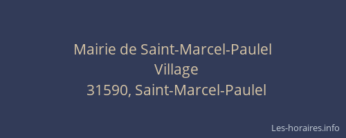 Mairie de Saint-Marcel-Paulel