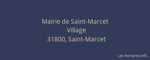 Mairie de Saint-Marcet