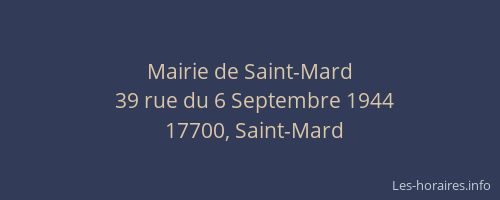 Mairie de Saint-Mard