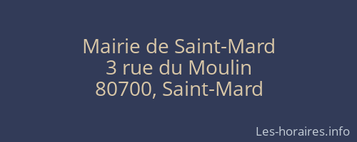 Mairie de Saint-Mard
