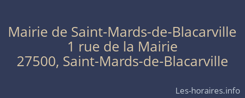 Mairie de Saint-Mards-de-Blacarville