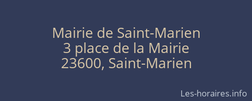 Mairie de Saint-Marien