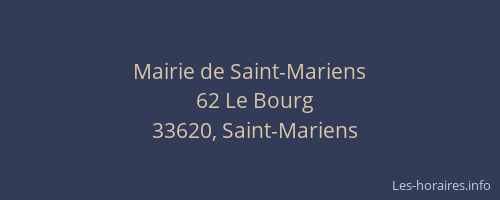 Mairie de Saint-Mariens