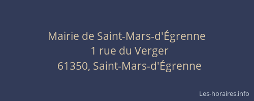 Mairie de Saint-Mars-d'&Eacute;grenne