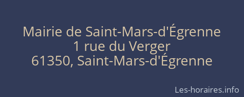 Mairie de Saint-Mars-d'Égrenne