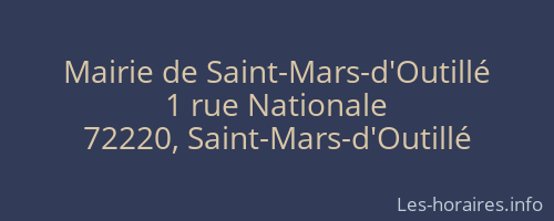 Mairie de Saint-Mars-d'Outillé
