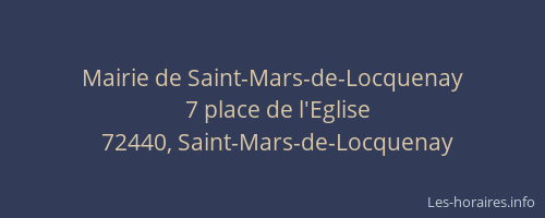 Mairie de Saint-Mars-de-Locquenay
