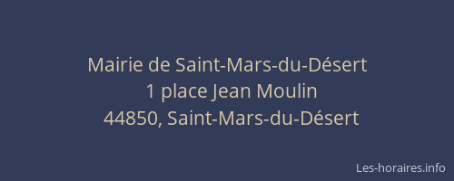 Mairie de Saint-Mars-du-Désert