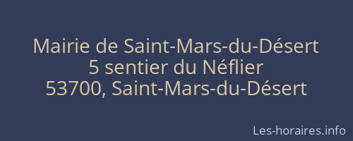 Mairie de Saint-Mars-du-Désert