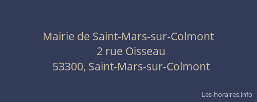 Mairie de Saint-Mars-sur-Colmont
