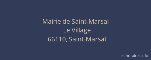 Mairie de Saint-Marsal