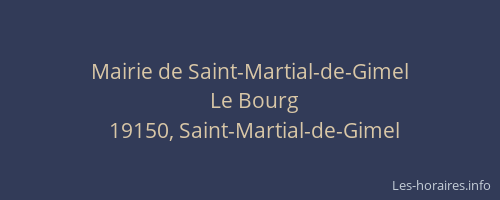 Mairie de Saint-Martial-de-Gimel