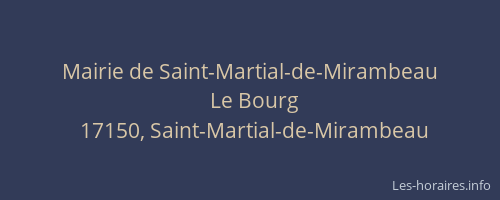 Mairie de Saint-Martial-de-Mirambeau