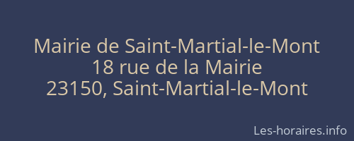 Mairie de Saint-Martial-le-Mont