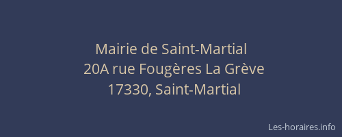 Mairie de Saint-Martial