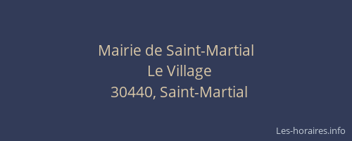 Mairie de Saint-Martial