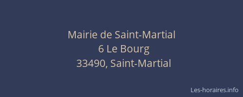 Mairie de Saint-Martial