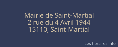 Mairie de Saint-Martial