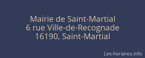 Mairie de Saint-Martial