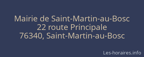 Mairie de Saint-Martin-au-Bosc