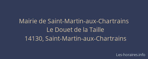 Mairie de Saint-Martin-aux-Chartrains
