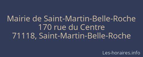 Mairie de Saint-Martin-Belle-Roche
