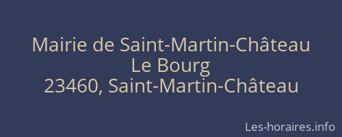 Mairie de Saint-Martin-Château