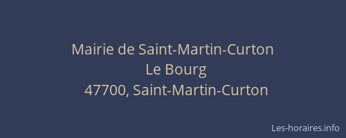 Mairie de Saint-Martin-Curton