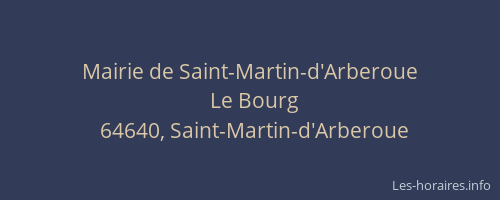 Mairie de Saint-Martin-d'Arberoue