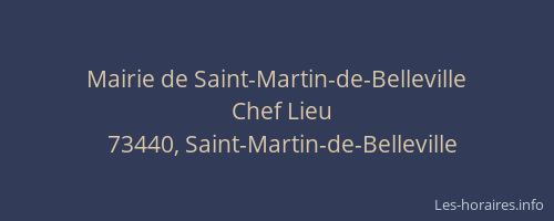 Mairie de Saint-Martin-de-Belleville