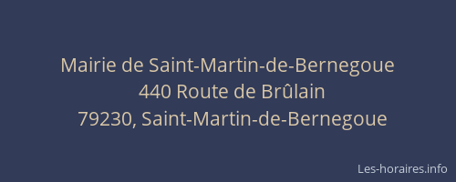 Mairie de Saint-Martin-de-Bernegoue