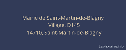 Mairie de Saint-Martin-de-Blagny