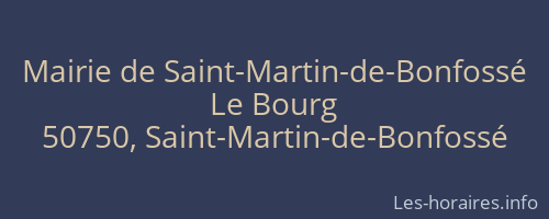 Mairie de Saint-Martin-de-Bonfossé