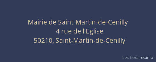 Mairie de Saint-Martin-de-Cenilly