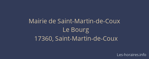 Mairie de Saint-Martin-de-Coux