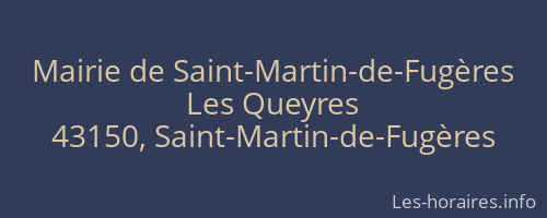 Mairie de Saint-Martin-de-Fugères