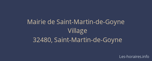 Mairie de Saint-Martin-de-Goyne